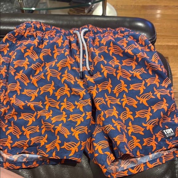 Tom&Teddy Navy and Orange Swim Trunks